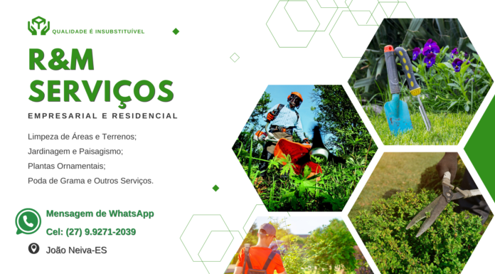 R&M Serviços – Limpeza de Quintal – Jardinagem e Paisagismo – Poda de Grama e outros